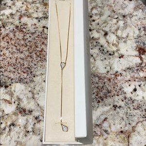 Kendra Scott Lillian Lariat Necklace Pave Diamond